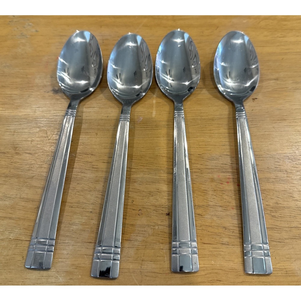 Cambridge Axis Sand Frosted Set Of 4 Soup Spoons Spoon Stainless Silverware